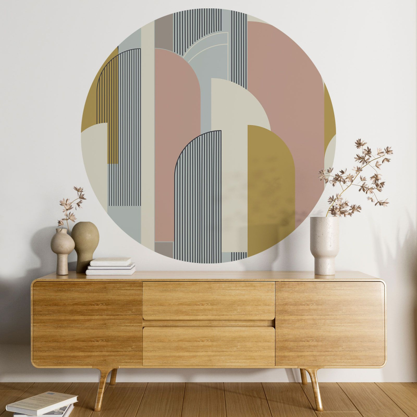 Papier peint rond / cercle - Arches design
