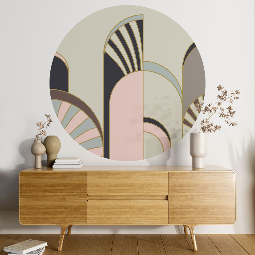Papier peint rond / cercle - Arches design