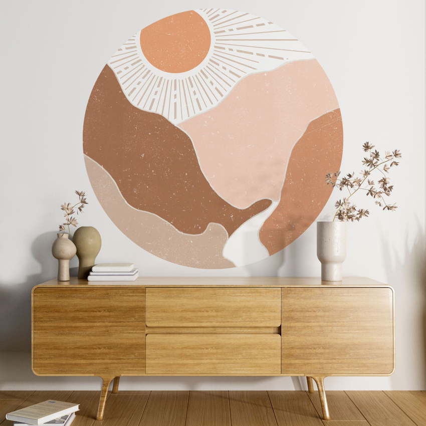 Papier peint rond / cercle - Boho