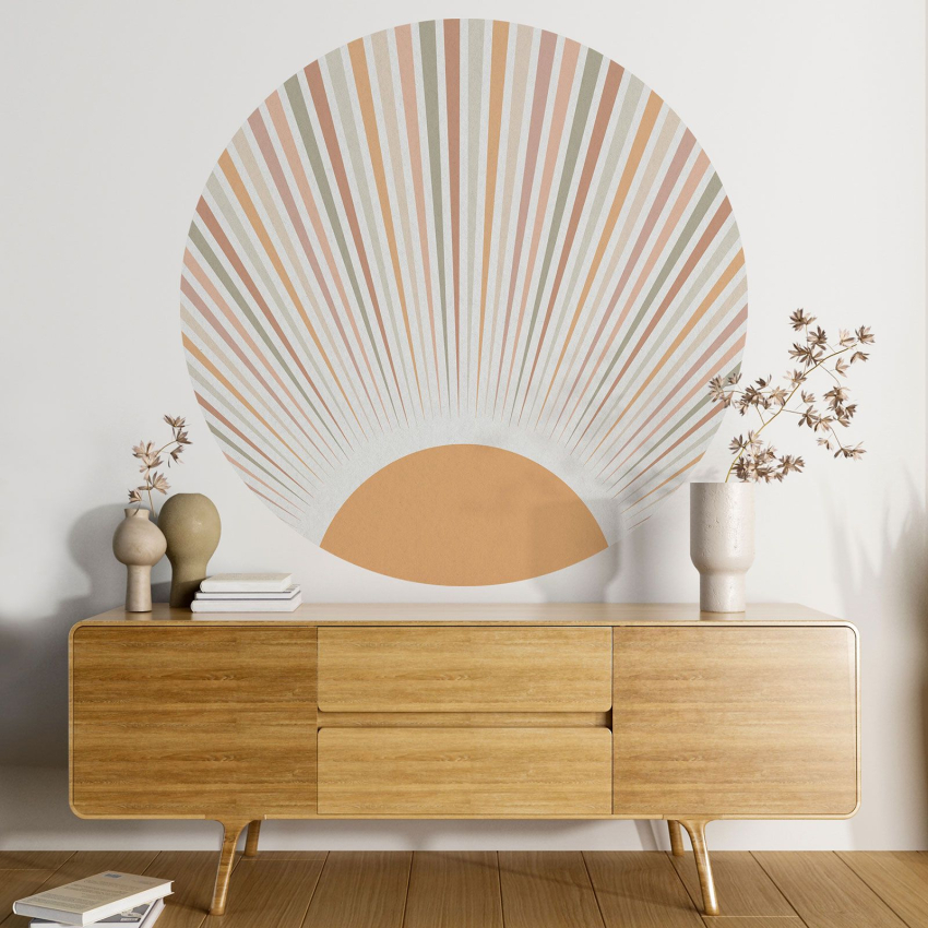 Papier peint rond / cercle - Boho