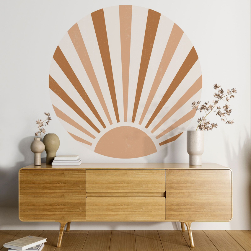 Papier peint rond / cercle - Boho