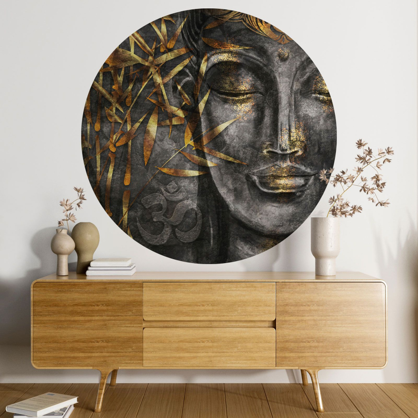 Papier peint rond / cercle - Bouddha