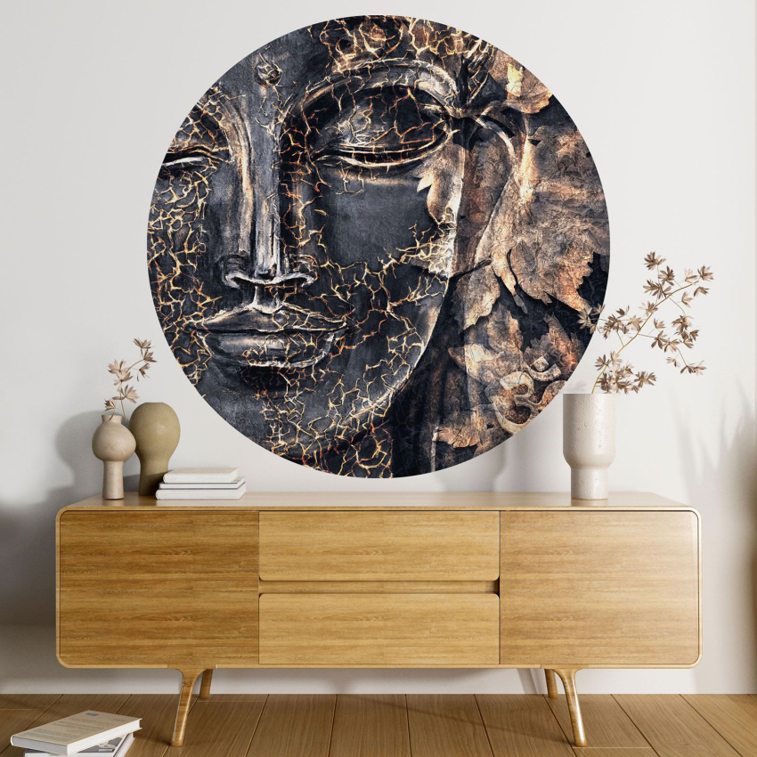 Papier peint rond / cercle - Bouddha