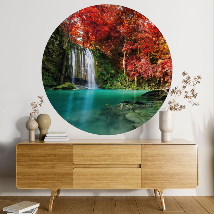 Papier peint rond / cercle - Cascade