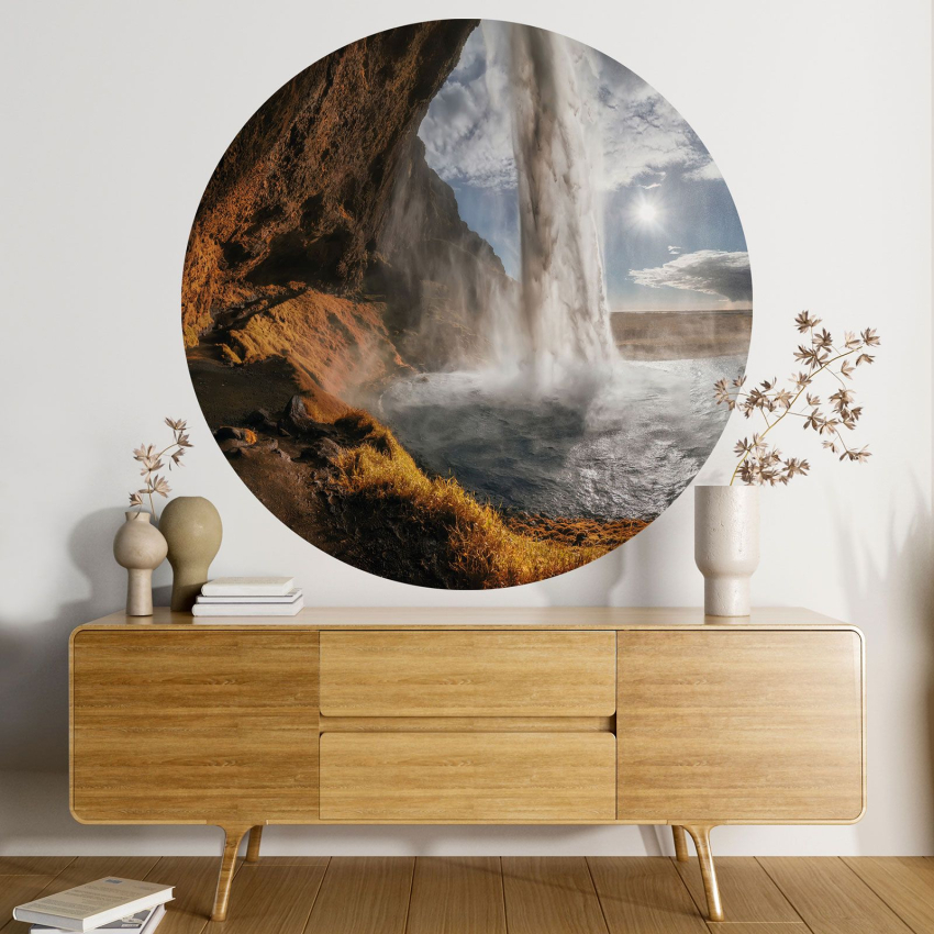 Papier peint rond / cercle - Cascade