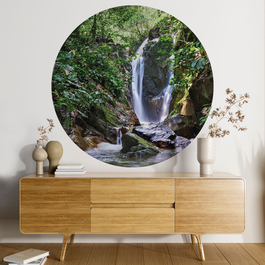 Papier peint rond / cercle - Cascades