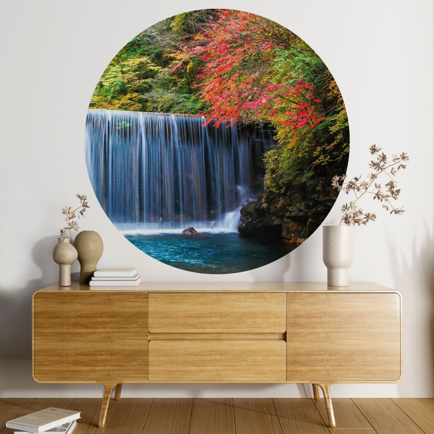 Papier peint rond / cercle - Cascades