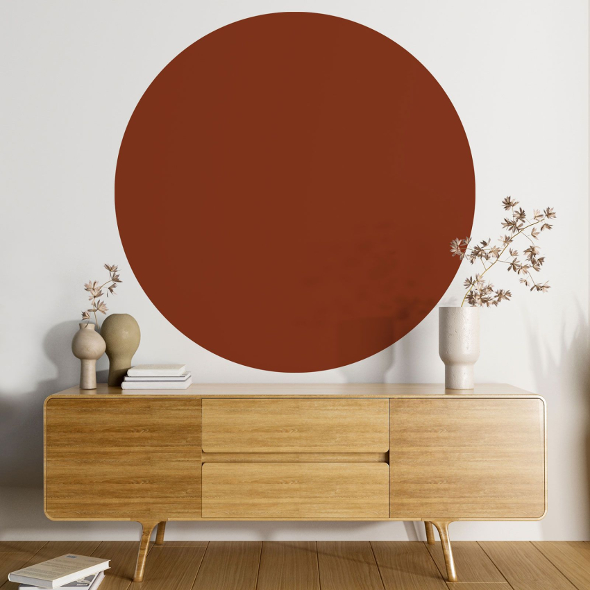 Papier peint rond / cercle - Couleur Tendance - 744