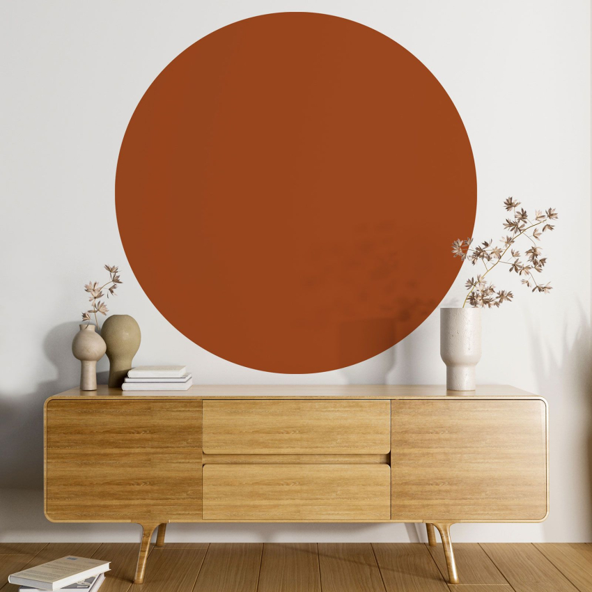 Papier peint rond / cercle - Couleur Tendance - 745