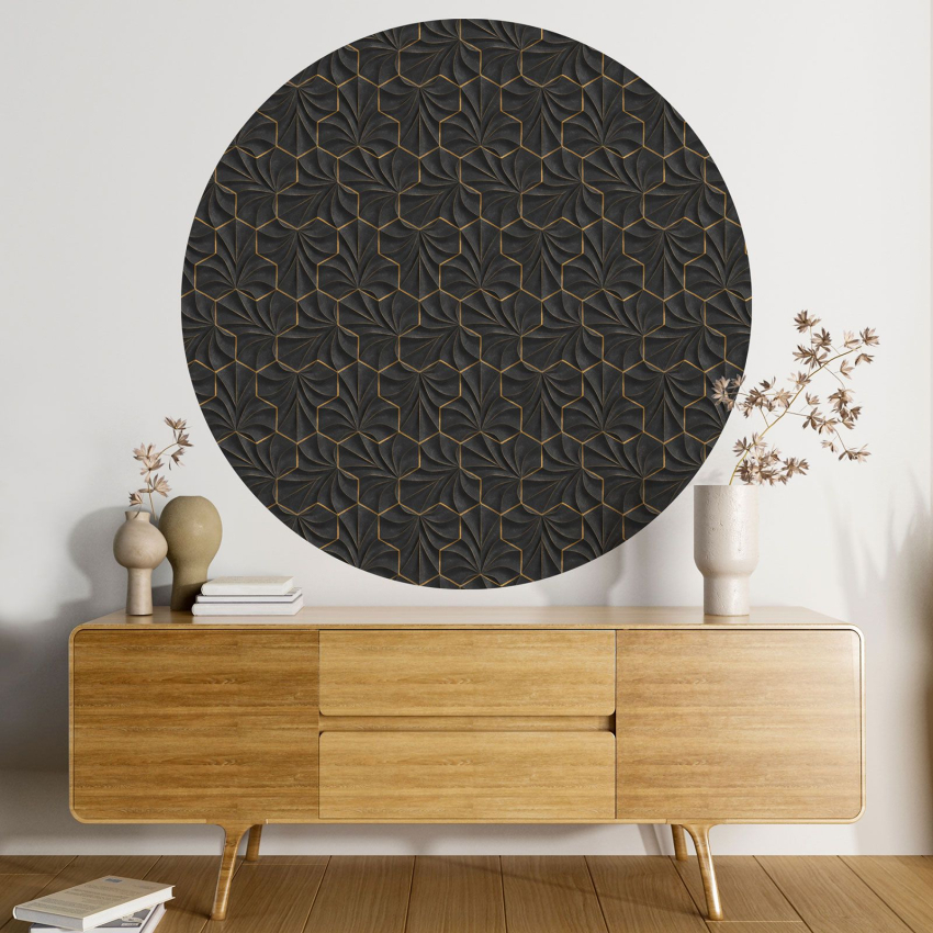 Papier peint rond / cercle - Design 3D - 540