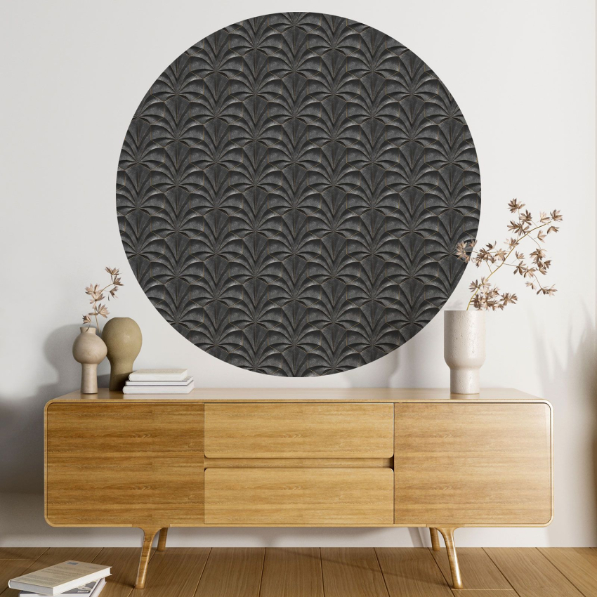 Papier peint rond / cercle - Design 3D - 543