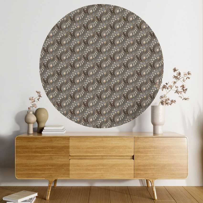 Papier peint rond / cercle - design 3D - 560