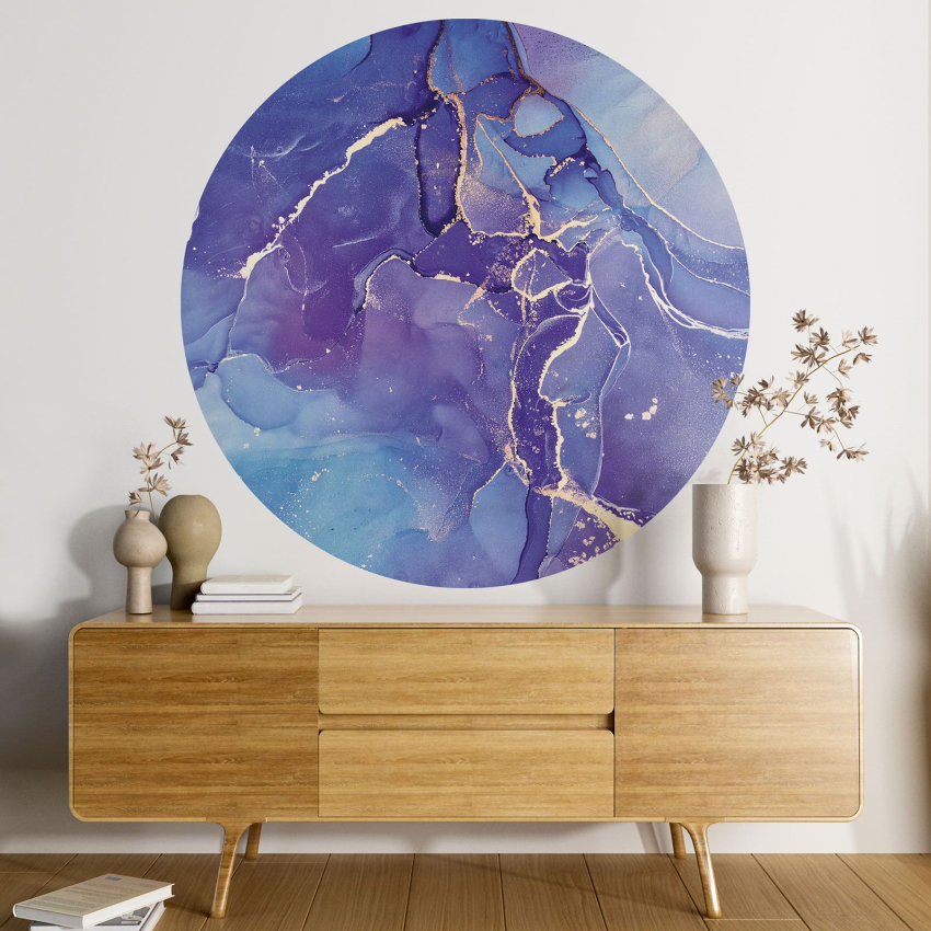 Papier peint rond / cercle - Effet Marbré