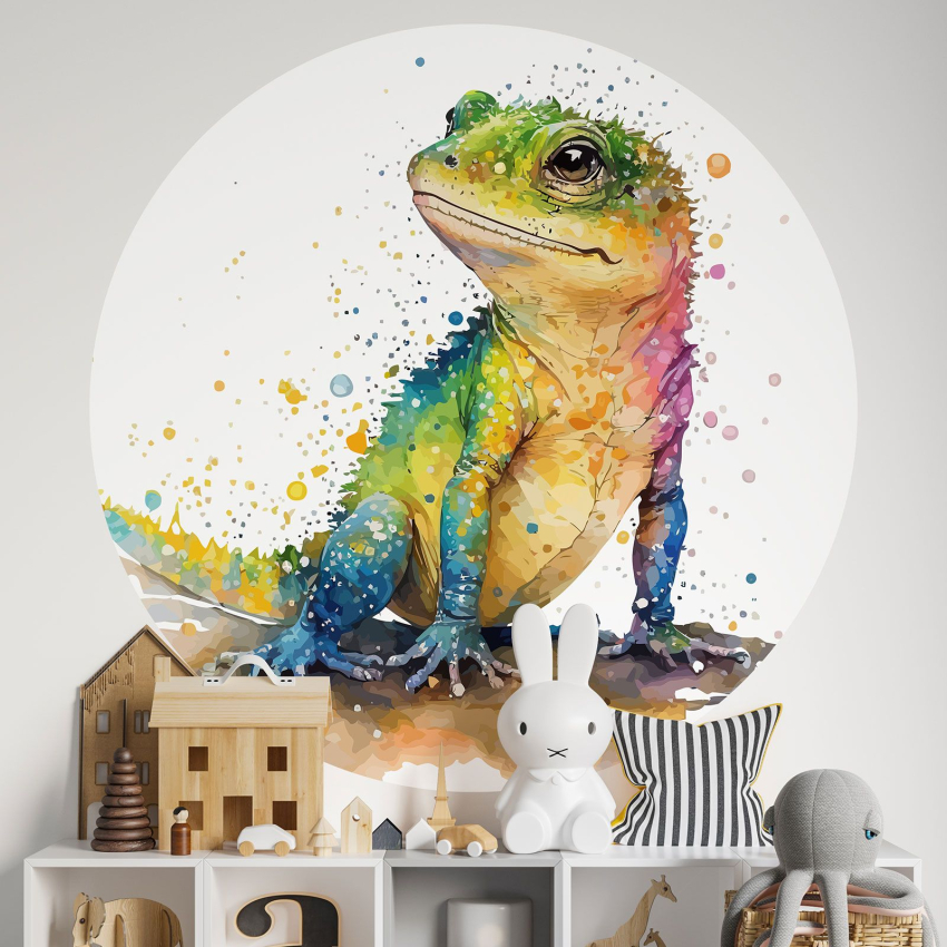 Papier peint rond / cercle Enfants - Lézard