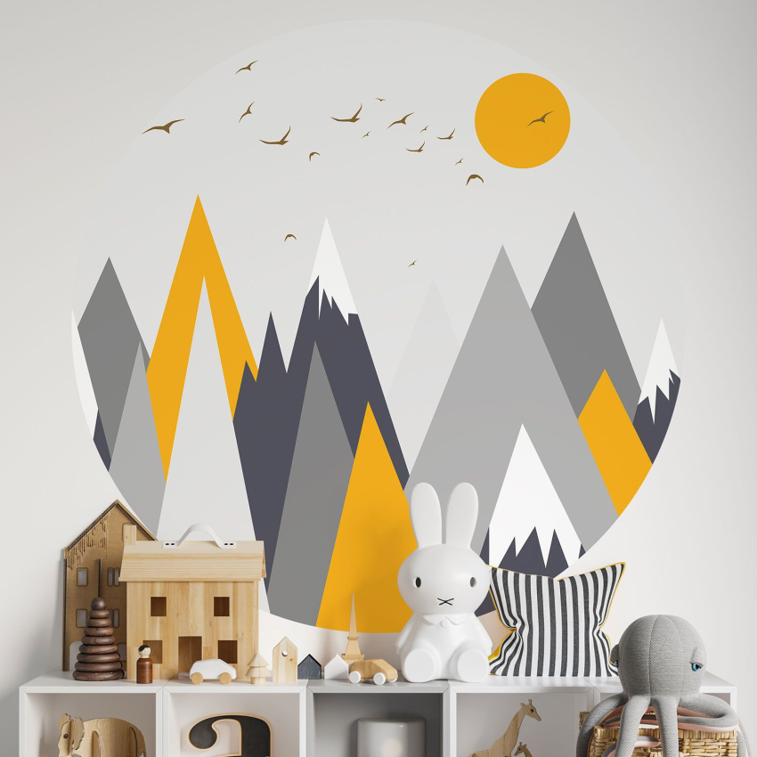 Papier peint rond / cercle Enfants - Paysage