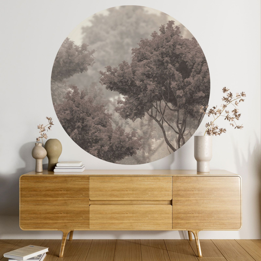 Papier peint rond / cercle - Forêt