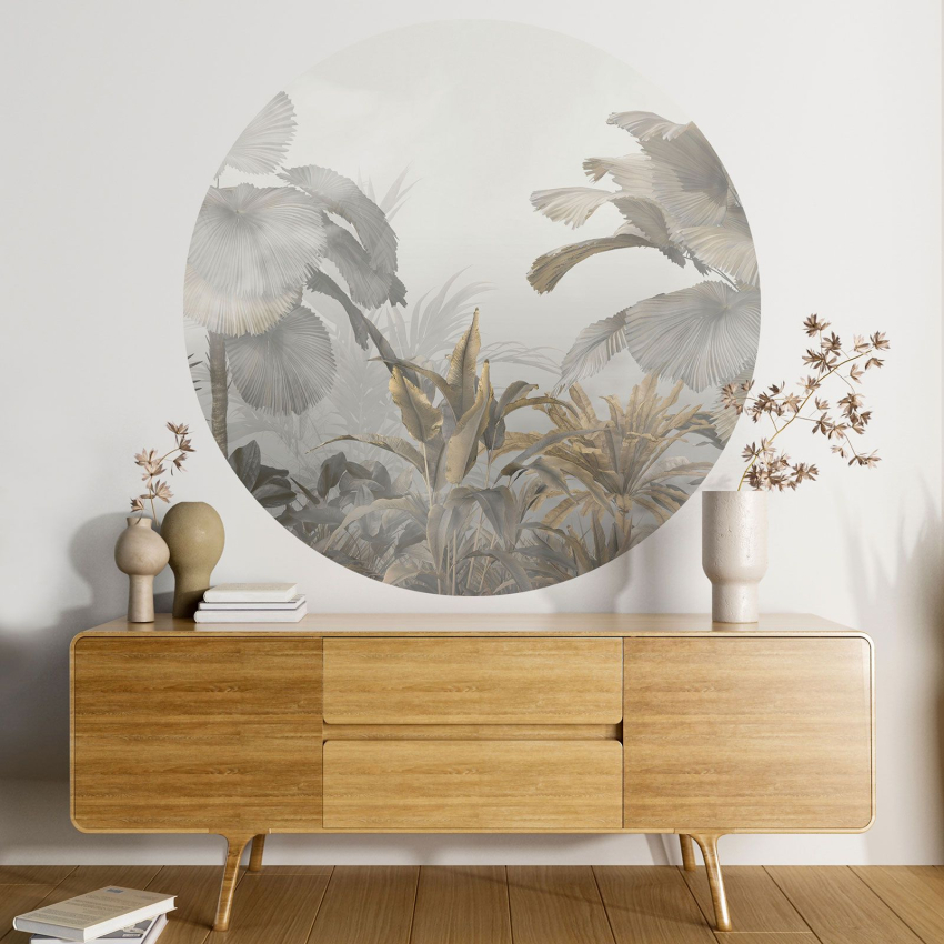 Papier peint rond / cercle - Forêt Tropicale