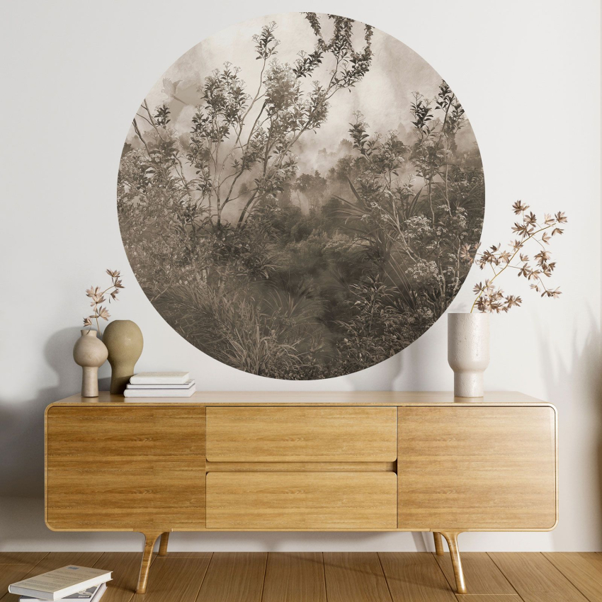 Papier peint rond / cercle - Forêt Tropicale