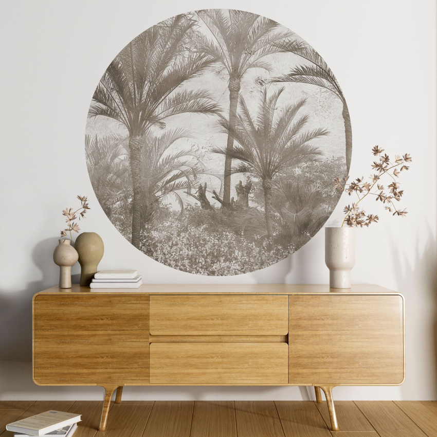 Papier peint rond / cercle - Forêt Tropicale