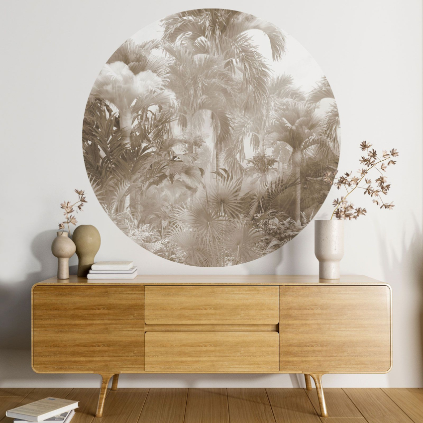 Papier peint rond / cercle - Forêt Tropicale