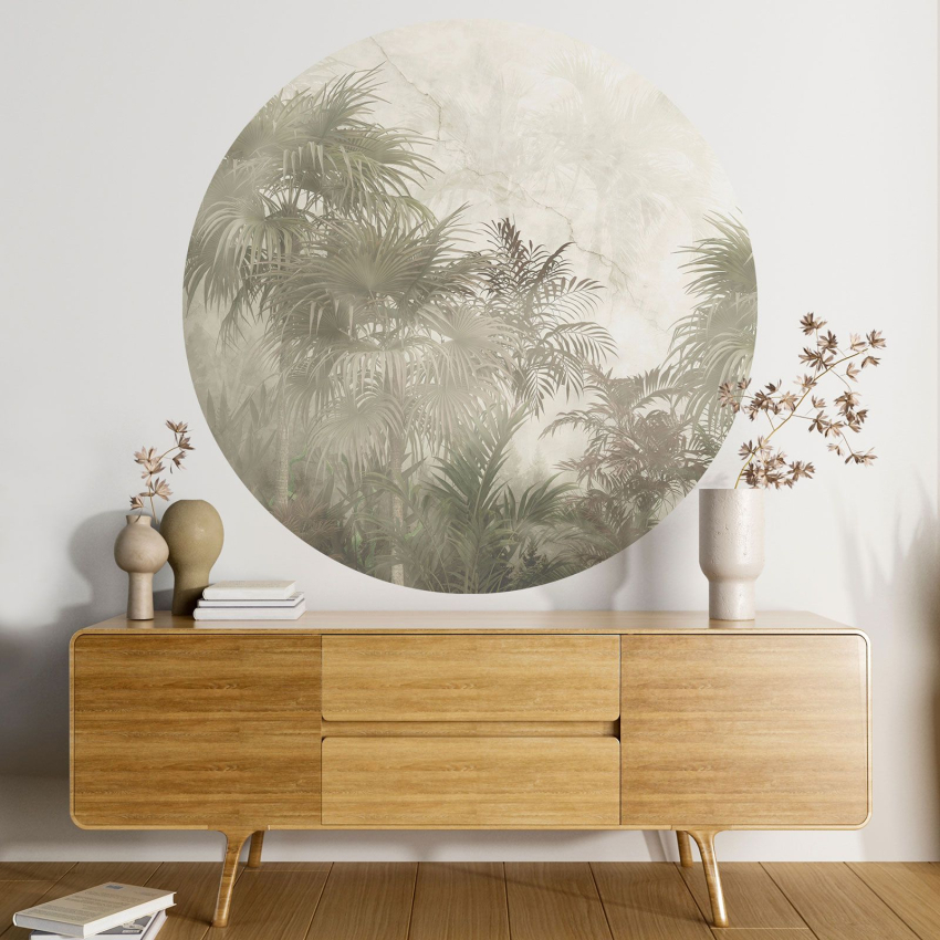 Papier peint rond / cercle - Forêt Tropicale
