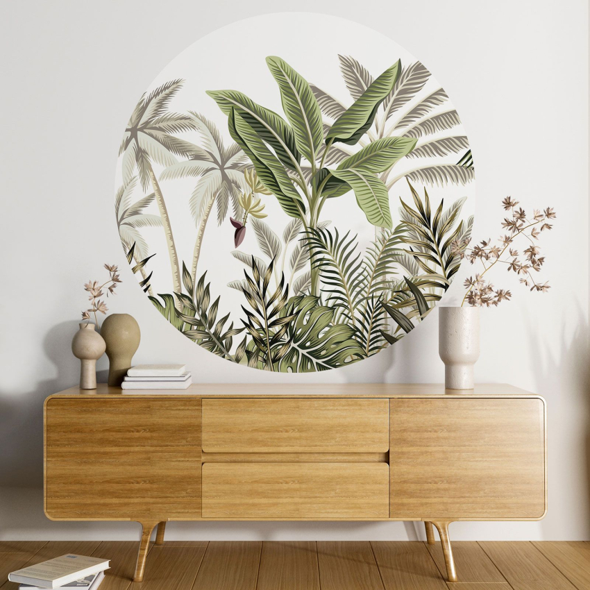 Papier peint rond / cercle - Forêt Tropicale