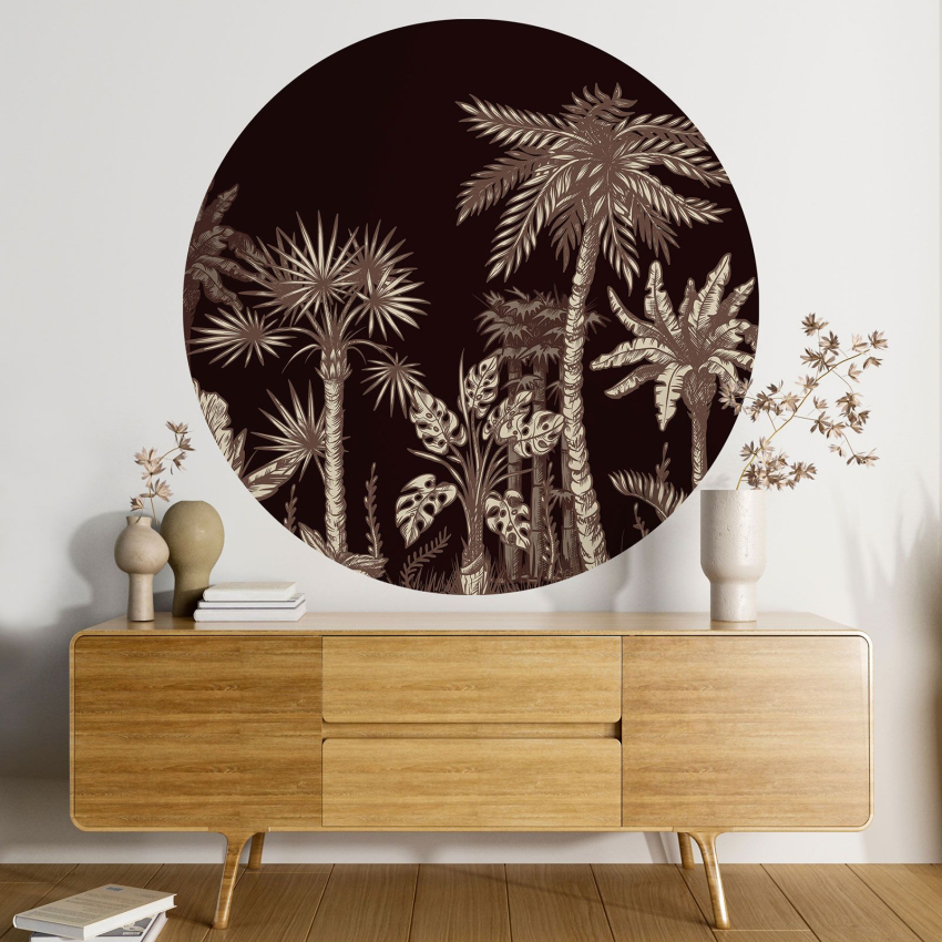 Papier peint rond / cercle - Forêt Tropicale