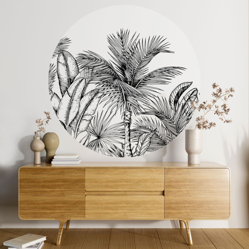 Papier peint rond / cercle - Forêt Tropicale