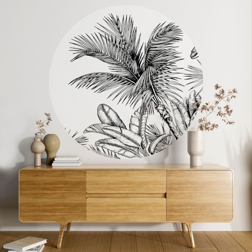 Papier peint rond / cercle - Forêt Tropicale