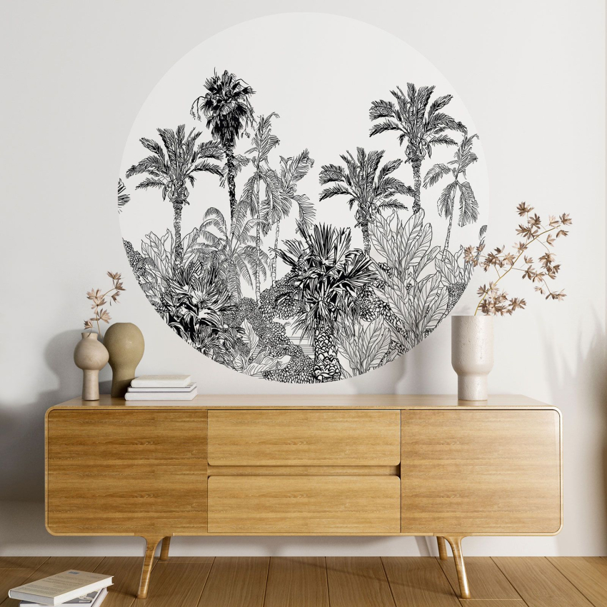 Papier peint rond / cercle - Forêt Tropicale