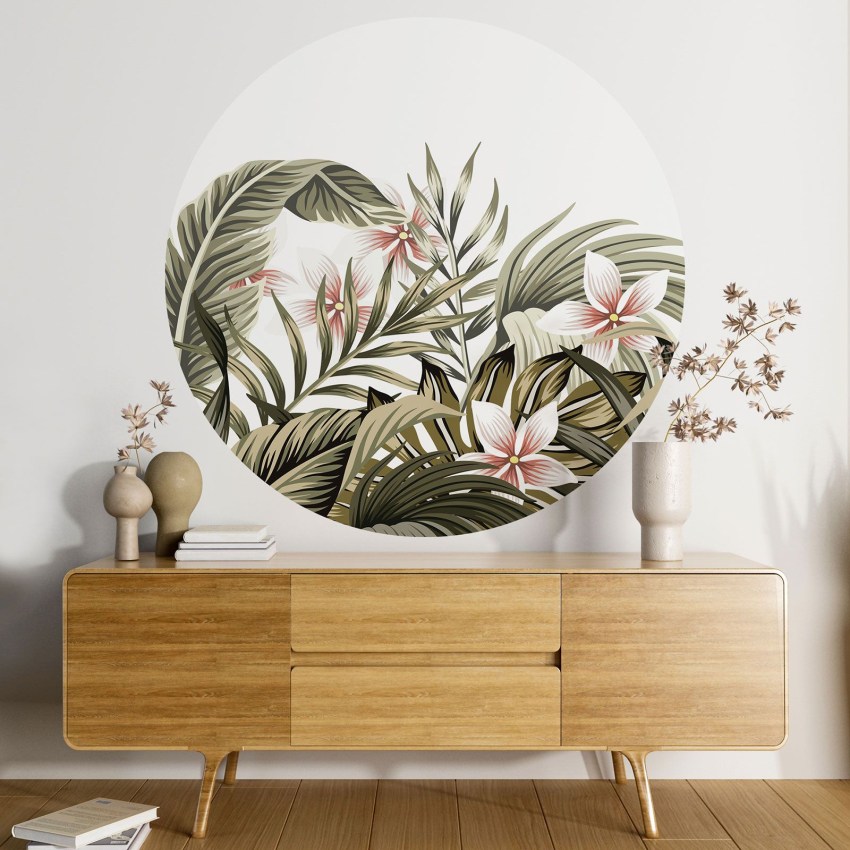 Papier peint rond / cercle - Forêt Tropicale
