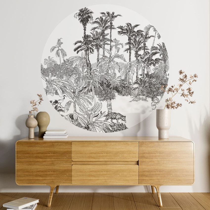 Papier peint rond / cercle - Forêt Tropicale