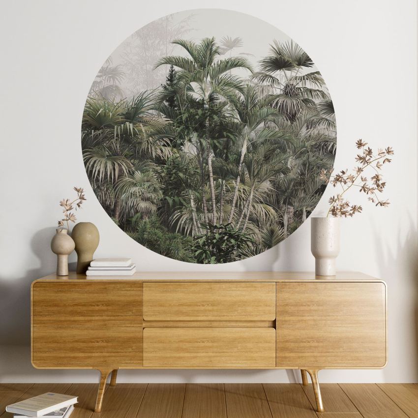 Papier peint rond / cercle - Forêt Tropicale