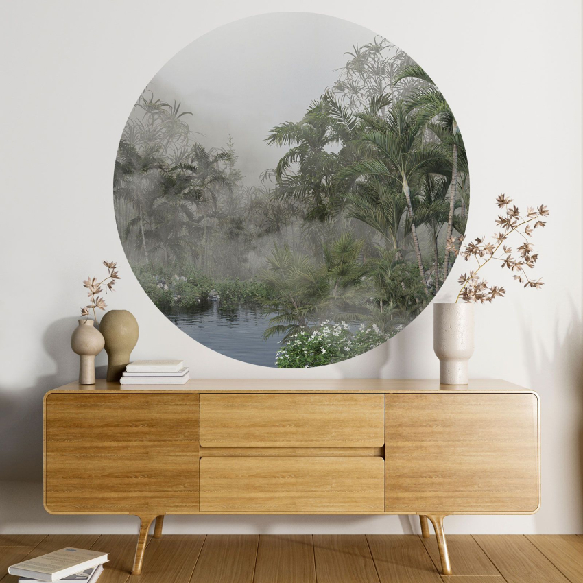 Papier peint rond / cercle - Forêt Tropicale