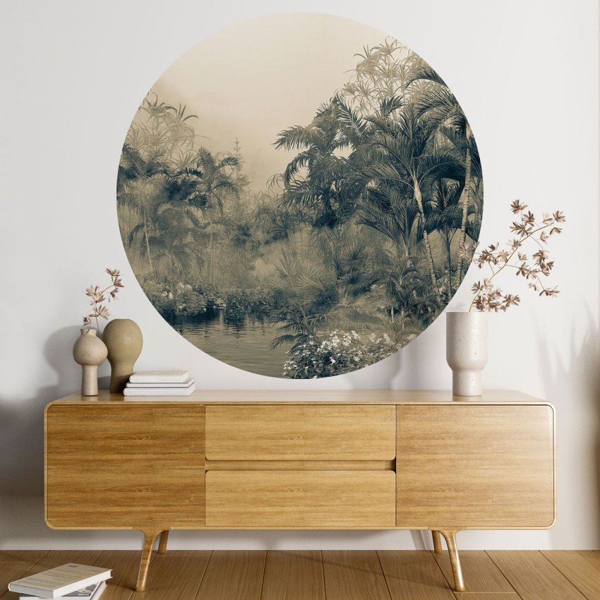 Papier peint rond / cercle - Forêt Tropicale