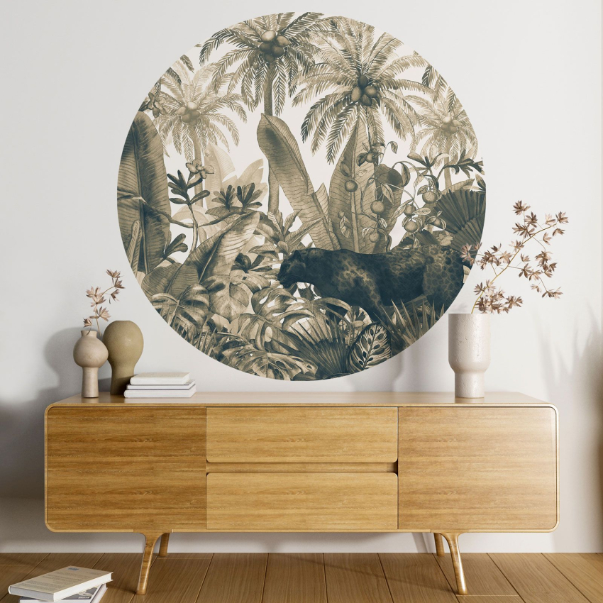 Papier peint rond / cercle - Forêt Tropicale