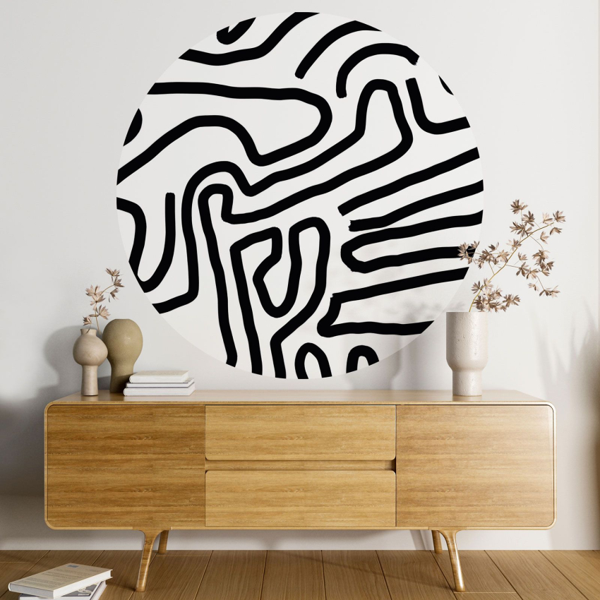 Papier peint rond / cercle - Graphique