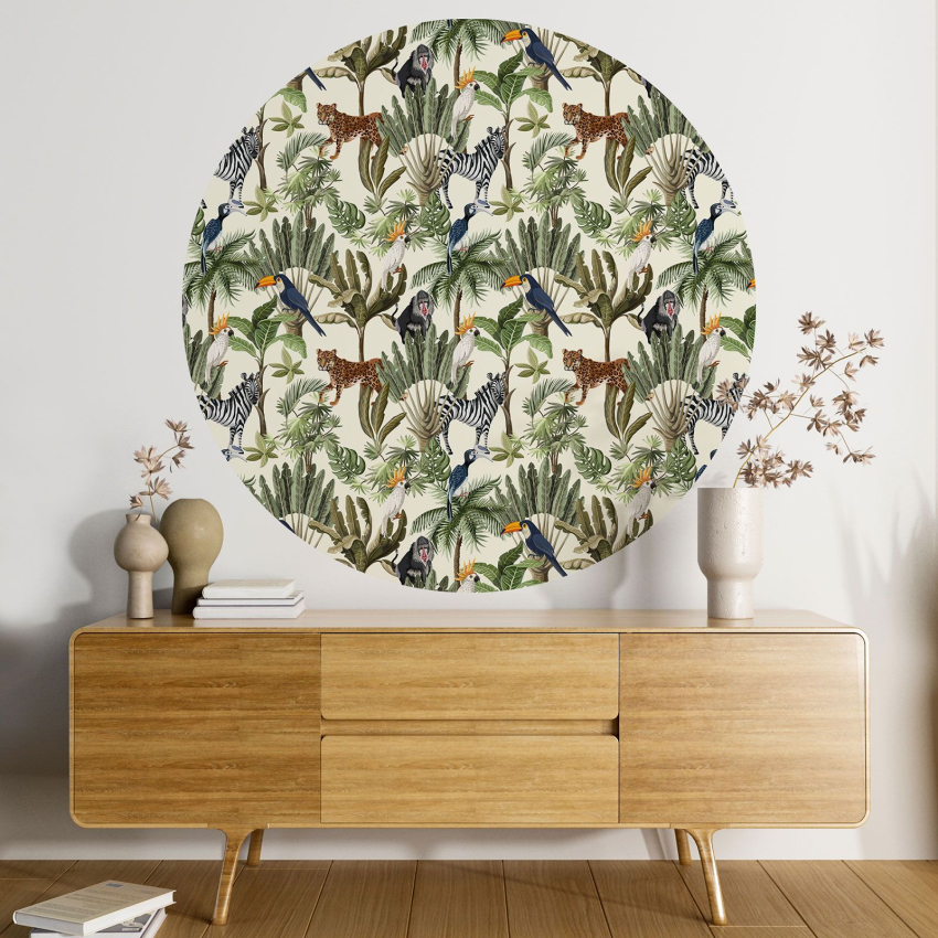 Papier peint rond / cercle - Jungle - 148