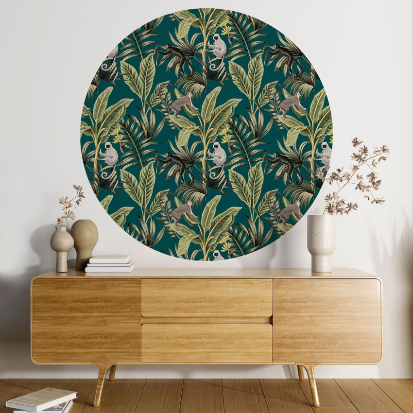 Papier peint rond / cercle - Jungle - 157