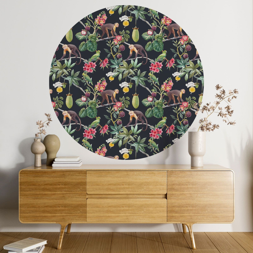 Papier peint rond / cercle - Jungle - 356