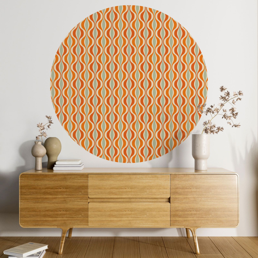 Papier peint rond / cercle - Losanges - 113