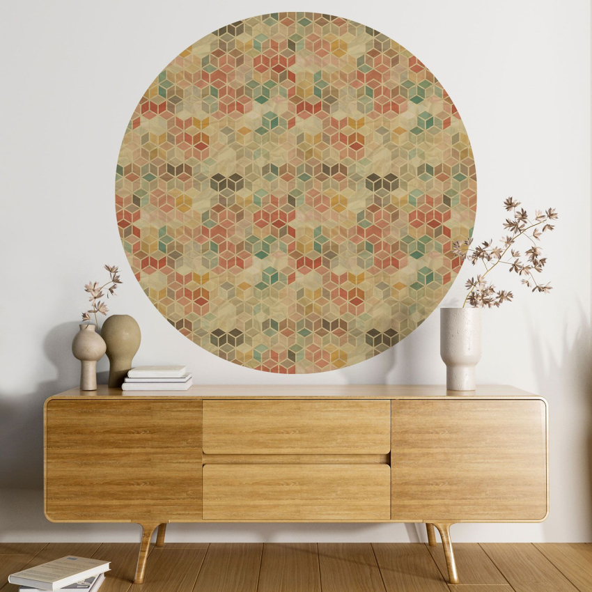 Papier peint rond / cercle - Mosaïque