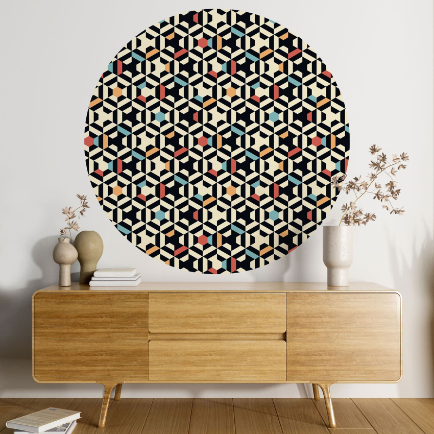Papier peint rond / cercle - Mosaïque - 431