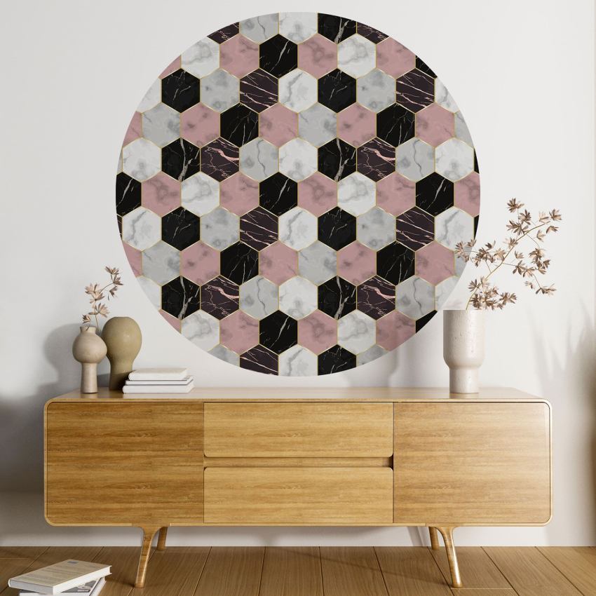 Papier peint rond / cercle - Mosaïque - 515