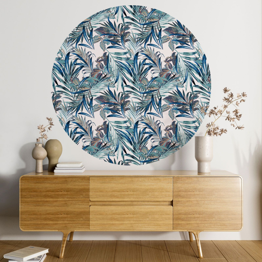 Papier peint rond / cercle - Motif botanique - 210