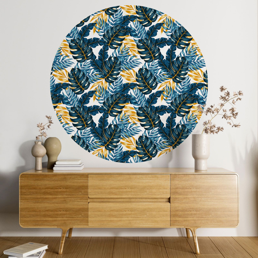 Papier peint rond / cercle - Motif botanique - 235