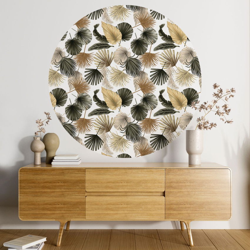 Papier peint rond / cercle - Motif botanique - 264