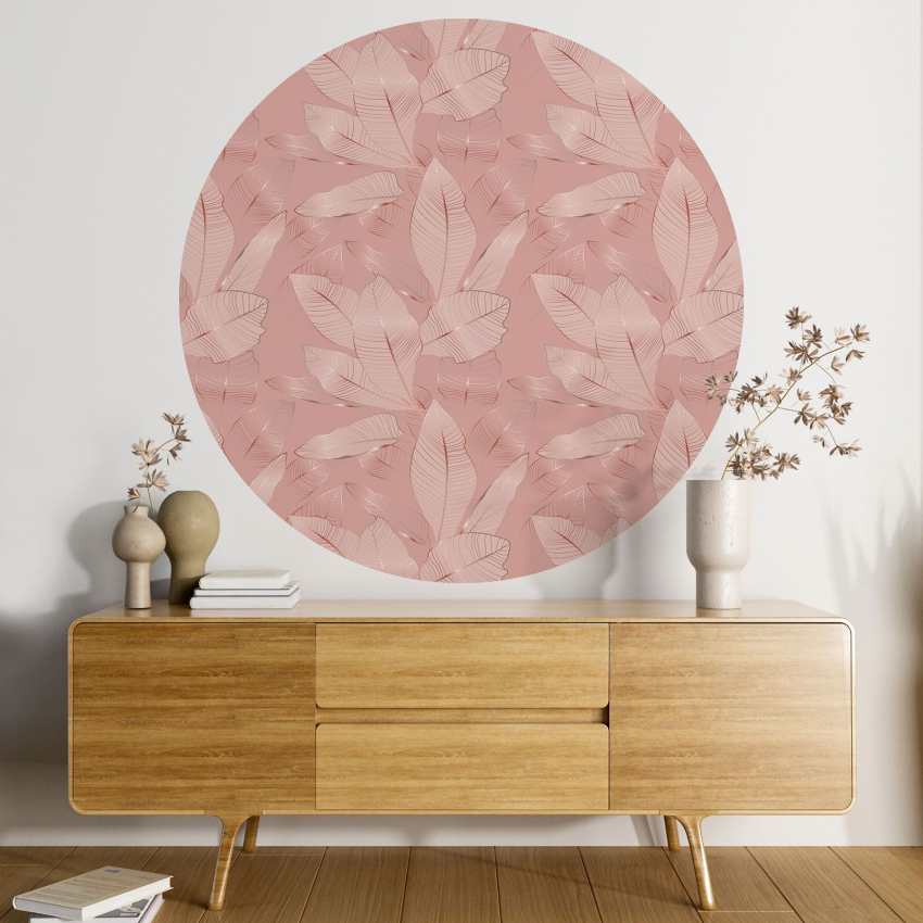 Papier peint rond / cercle - Motif botanique - 287