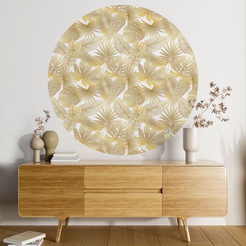 Papier peint rond / cercle - Motif botanique - 506