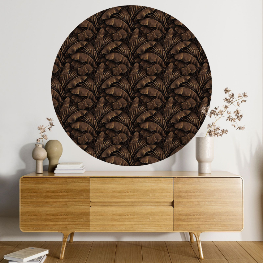 Papier peint rond / cercle - Motif botanique - 590